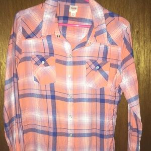 Pink plaid shirt